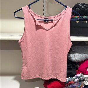 Soft Pink Sleeveless Tank Top